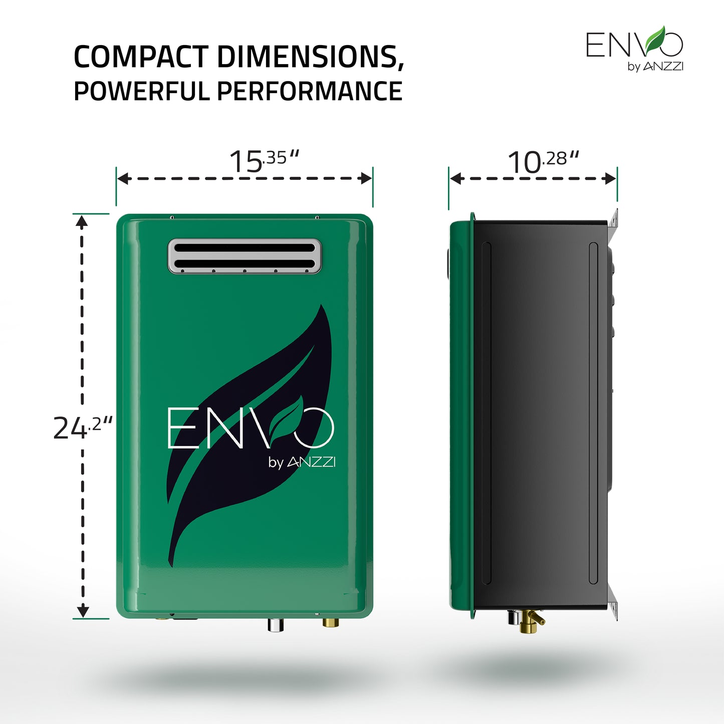 ENVO 199,000 BTU Liquid Propane Tankless Water Heater | Remote Control & Weatherproof Build