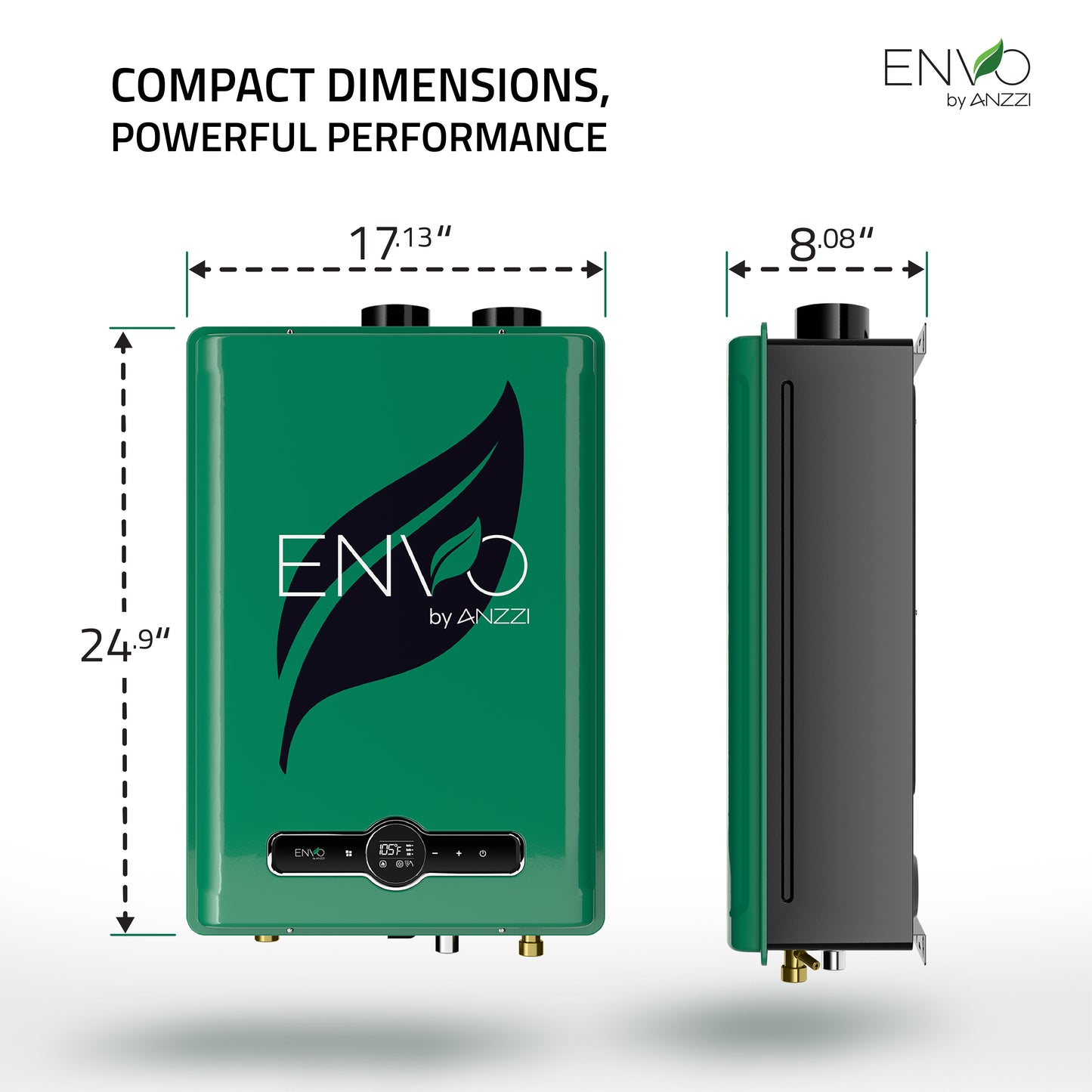 ENVO Indoor 180,000 BTU Natural Gas Tankless Water Heater with Advanced Digital Interface