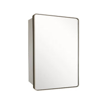 Load image into Gallery viewer, Bellaterra 28 in Rectangular Metal Frame Mirror with Medicine Cabinet in silver, side