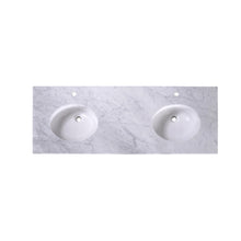 Load image into Gallery viewer, 60-Inch Dual Sink Marble Vanity - Single Faucet Elegance  T60D06