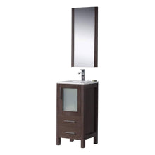 Load image into Gallery viewer, Blossom Sydney 16 Inch Vanity Base in White / Espresso / Wenge / Metal Grey. Available with Ceramic Sink / Ceramic Sink + Mirror. - The Bath Vanities