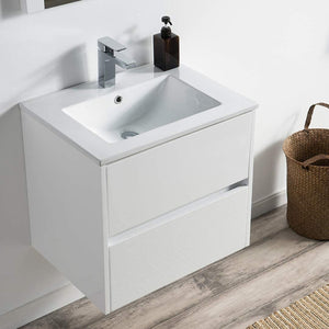 Blossom Valencia 36 Inch Single Vanity Base in White or Silver Grey. Available with Ceramic Sink, Mirror, Mirrored Medicine Cabinet - The Bath Vanities