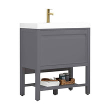 Load image into Gallery viewer, Blossom Vienna 30” Matte Gray Vanity with Acrylic Sink