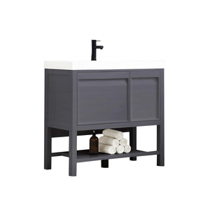 Blossom Vienna 36” Matte Gray Vanity with Acrylic Sink
