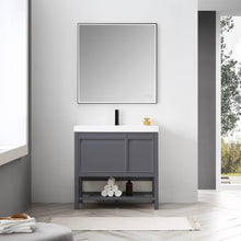 Load image into Gallery viewer, Blossom Vienna 36” Matte Gray Vanity with Acrylic Sink