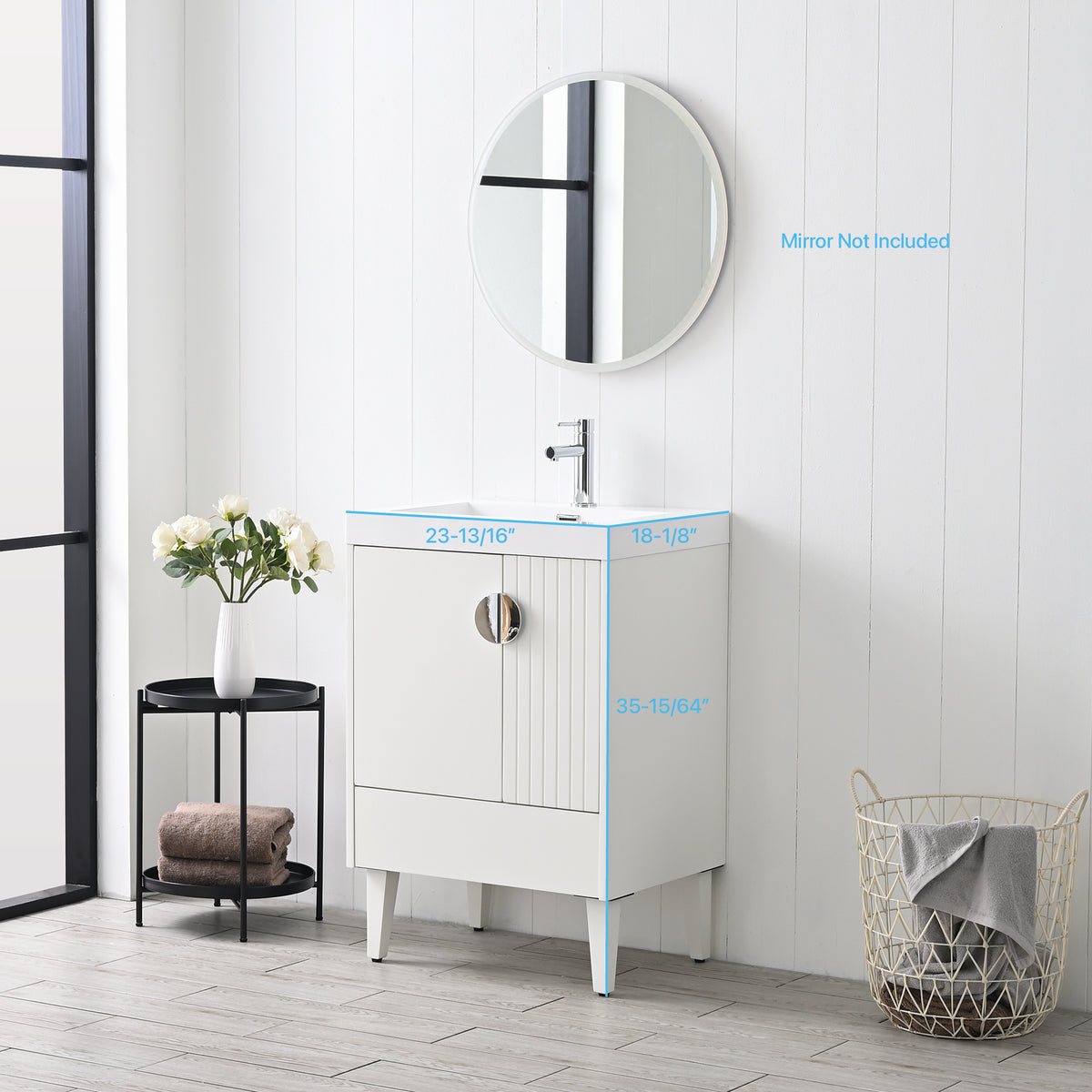 Aurora Blue 37 in. Vanity with Carrara Top