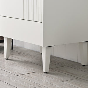 Compact Freestanding Blossom Oslo Vanity for Small Bathroom, 24", White legs