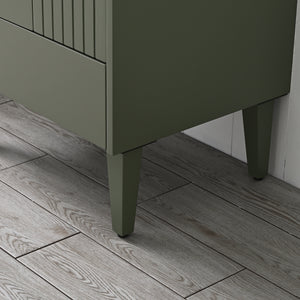 Compact Freestanding Blossom Oslo Vanity for Small Bathroom, 24", Green legs
