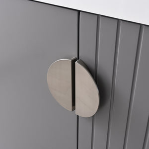 Compact Freestanding Blossom Oslo Vanity for Small Bathroom, 24", Gray