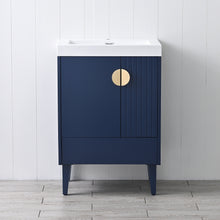 Load image into Gallery viewer, Compact Freestanding Blossom Oslo Vanity for Small Bathroom, 24&quot;, Blue