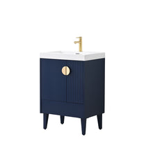 Load image into Gallery viewer, Compact Freestanding Blossom Oslo Vanity for Small Bathroom, 24&quot;, Blue