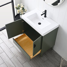 Load image into Gallery viewer, Compact Freestanding Blossom Oslo Vanity for Small Bathroom, 30&quot;, Green open