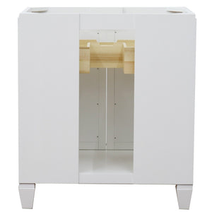 Bellaterra 31" Wood Single Vanity w/ Counter Top and Sink 400990-31-WH-BGR