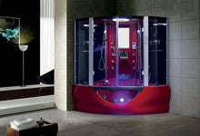 Load image into Gallery viewer, Maya Valencia Steam Shower Message Bathtub 64&quot; x 64&quot; - Red