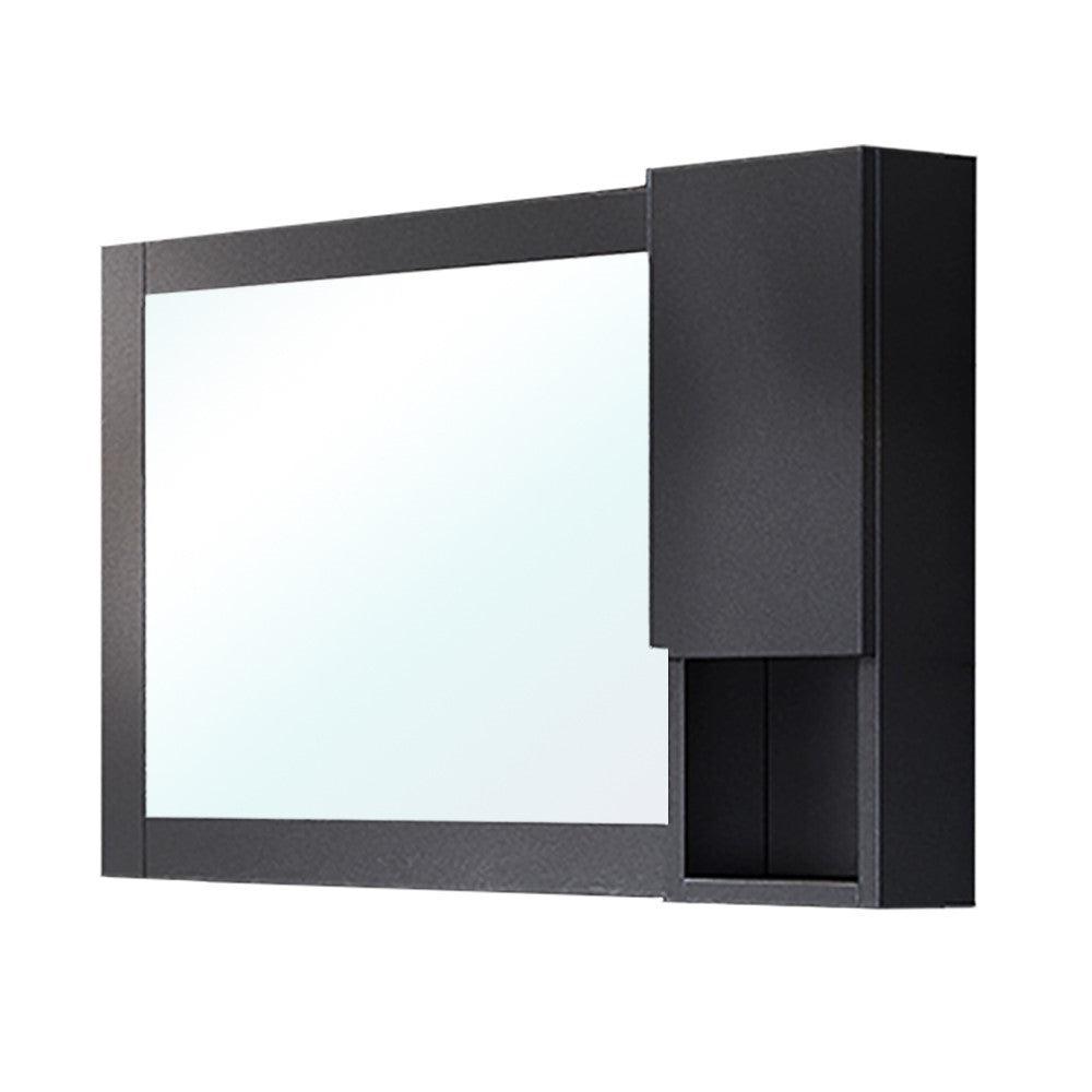 Bellaterra 40 in Mirror Cabinet - Black Wood Finish 203129-MC-BR, Sideview