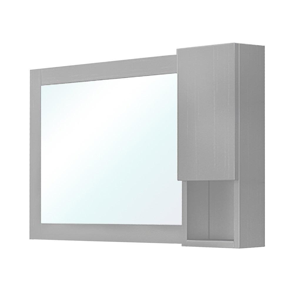 Bellaterra 40 in Mirror Cabinet - Gray Finish - Right Opening 203129-MC-GYR, Sideview
