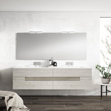 Load image into Gallery viewer, Lucena Bath Vision 80&quot; Contemporary Wood single sink Vanity in White &amp; White handle / Abedul &amp; Tortora / Canela &amp; Black / White &amp; Black / White &amp; Grey / Grey &amp; White - The Bath Vanities