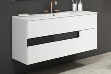 Load image into Gallery viewer, Lucena Bath Vision 40&quot; Contemporary Wood single sink Vanity in White &amp; White handle / Abedul &amp; Tortora / Canela &amp; Black / White &amp; Black / White &amp; Grey / Grey &amp; White - The Bath Vanities