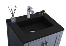 Load image into Gallery viewer, Laviva Wilson, Grey Bath Vanity Matte Black Stone 24&quot; 313ANG-24G-MB up