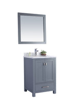 Load image into Gallery viewer, Wilson Grey Bath Vanity White Carrara 313ANG-24G-WC 24&quot; side