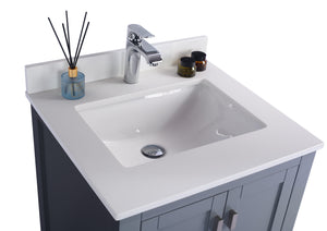 Wilson Grey Bath Vanity White Carrara 313ANG-24G-WQ, 24" up