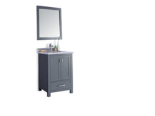 Load image into Gallery viewer, Wilson Grey Bath Vanity White Stripes Top 313ANG-24G-WS 24&quot; side