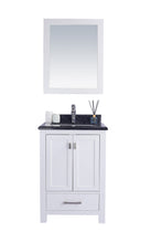 Load image into Gallery viewer, Wilson White Bath Vanity Black Marble Top 313ANG-24W-BW 24&quot;