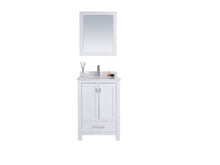 Load image into Gallery viewer, Wilson White Bath Vanity White Quartz top 313ANG-24W-WQ 24&quot;