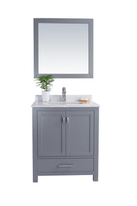 Wilson Grey Bath Vanity White Carrara 313ANG-30G-WC 30"