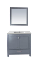 Load image into Gallery viewer, Wilson Grey Bath Vanity White Stone 36&quot; 313ANG-36G-MB 