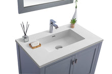 Load image into Gallery viewer, Wilson Grey Bath Vanity White Stone 36&quot; 313ANG-36G-MB up
