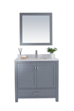 Load image into Gallery viewer, Wilson Grey Bath Vanity White Carrara 313ANG-36G-WC 36&quot;