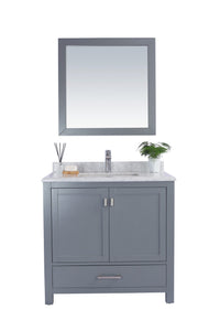 Wilson Grey Bath Vanity White Carrara 313ANG-36G-WC 36"