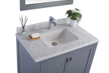 Load image into Gallery viewer, Wilson Grey Bath Vanity White Carrara 313ANG-36G-WC 36&quot; up