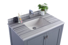 Load image into Gallery viewer, Wilson Grey Bath Vanity White Stripes Top 313ANG-36G-WS 36&quot; up