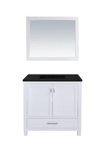 Load image into Gallery viewer, Wilson White Bath Vanity Matte Black  313ANG-36W-MB 36&quot;
