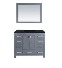 Load image into Gallery viewer, Laviva Wilson, Grey Bath Vanity Matte Black Stone 42&quot; 313ANG-42G-MB