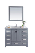 Load image into Gallery viewer, Wilson Grey Bath Vanity White Carrara 313ANG-42G-WC 42&quot;