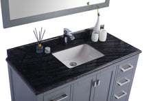 Load image into Gallery viewer, Wilson 313ANG-48G-BW Grey Bath Vanity, Black Marble Top, 48&quot; up