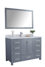 Load image into Gallery viewer, Wilson Grey Bath Vanity White Carrara 313ANG-48G-WC 48&quot; 
