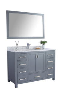 Wilson Grey Bath Vanity White Carrara 313ANG-48G-WC 48" 