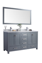 Load image into Gallery viewer, Laviva Wilson 313ANG-60G, 60&quot; Grey Double Sink Bathroom Vanity Set