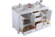 Load image into Gallery viewer, Laviva Wilson 313ANG-60W, 60&quot; White Double Sink Bathroom Vanity Set