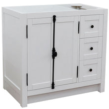 Load image into Gallery viewer, Bellaterra 400100-36L-R 36&quot; Single Vanity - Cabinet Only - Glacier Ash / Left Doors, Front