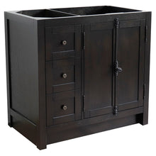 Load image into Gallery viewer, Bellaterra 400100-36L-R 36&quot; Single Vanity - Cabinet Only - Brown Ash / Right Doors, Front