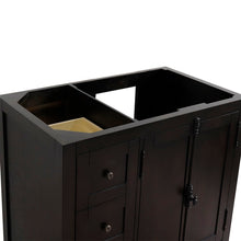 Load image into Gallery viewer, Bellaterra 400100-36L-R 36&quot; Single Vanity - Cabinet Only - Brown Ash / Right Doors, Top Inside