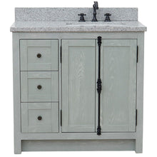 Load image into Gallery viewer, Bellaterra Gray Ash 37&quot; Single Vanity w/ Counter Top and Right Sink - Right Doors 400100-37R-GYA-GYR