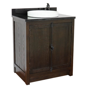 Bellaterra 400100-BA-BGRD 31" Wood Single Vanity w/ Counter Top and Sink (Brown Ash)
