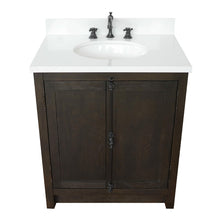 Load image into Gallery viewer, Bellaterra 400100-BA-WEO 31&quot; Wood Single Vanity w/ Counter Top and Sink (Brown Ash)
