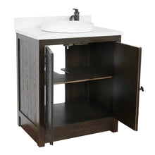 Load image into Gallery viewer, Bellaterra 400100-BA-WERD 31&quot; Wood Single Vanity w/ Counter Top and Sink (Brown Ash)